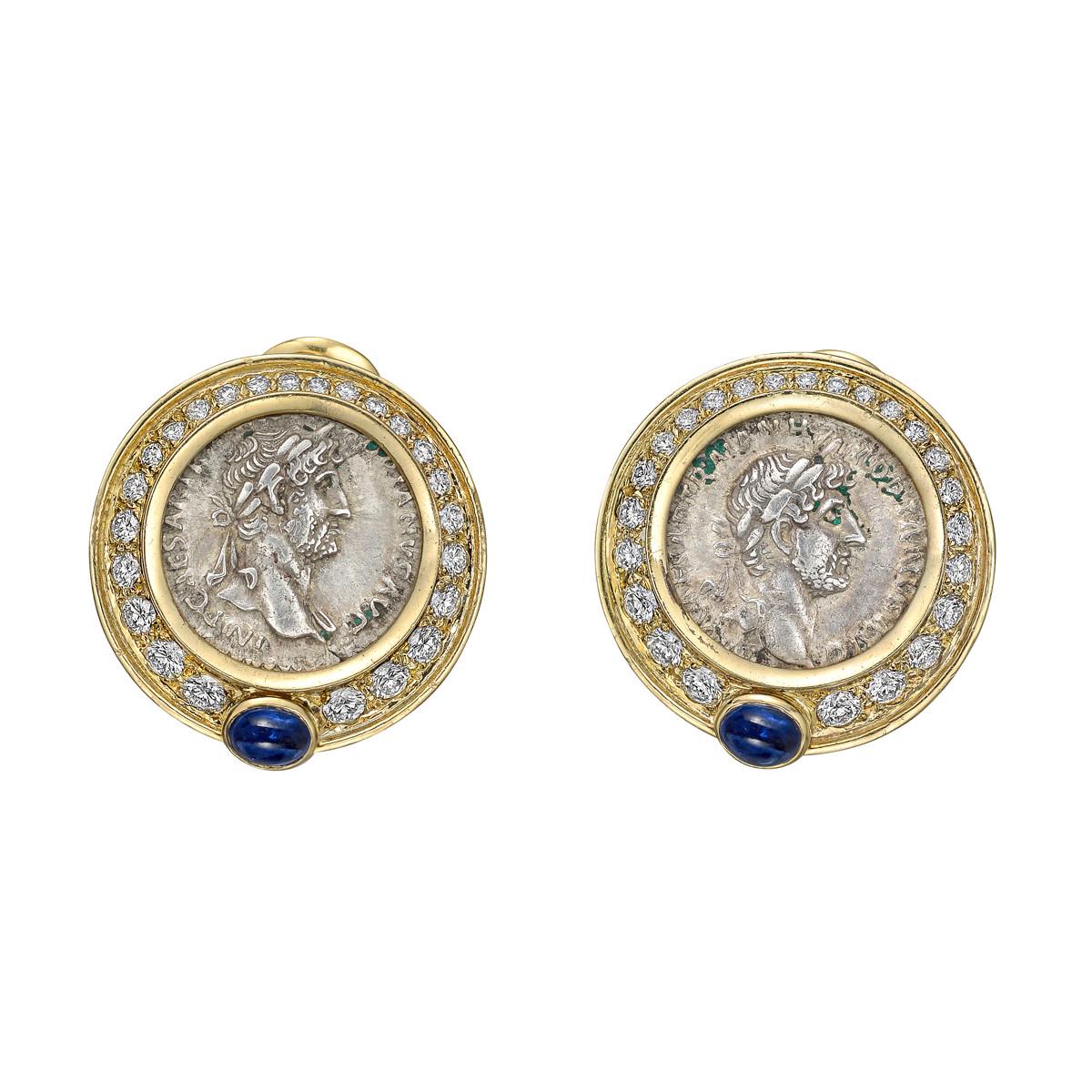 gold coin earrings