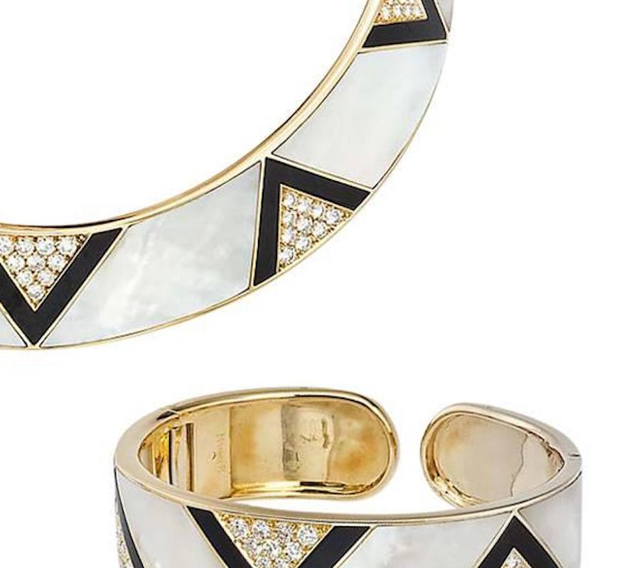 Contemporary Marina B. Yellow Gold Diamond Mother-of-Pearl Suite For Sale