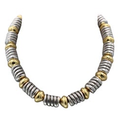 Marina B Yellow Gold White Gold 18K Helix Choker Necklace