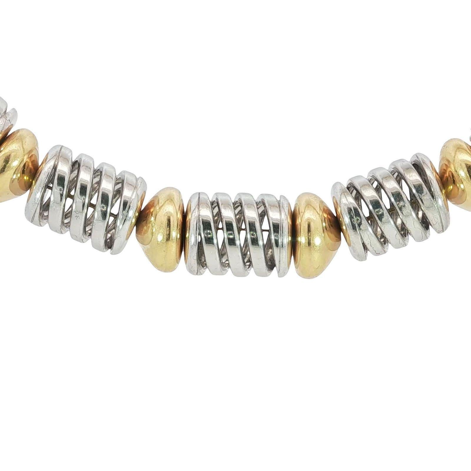 Marina B Or jaune Or blanc Collier ras de cou Helix 18K Pour femmes en vente