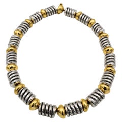 Marina B Collana girocollo Helix in oro giallo e oro bianco 18 carati.