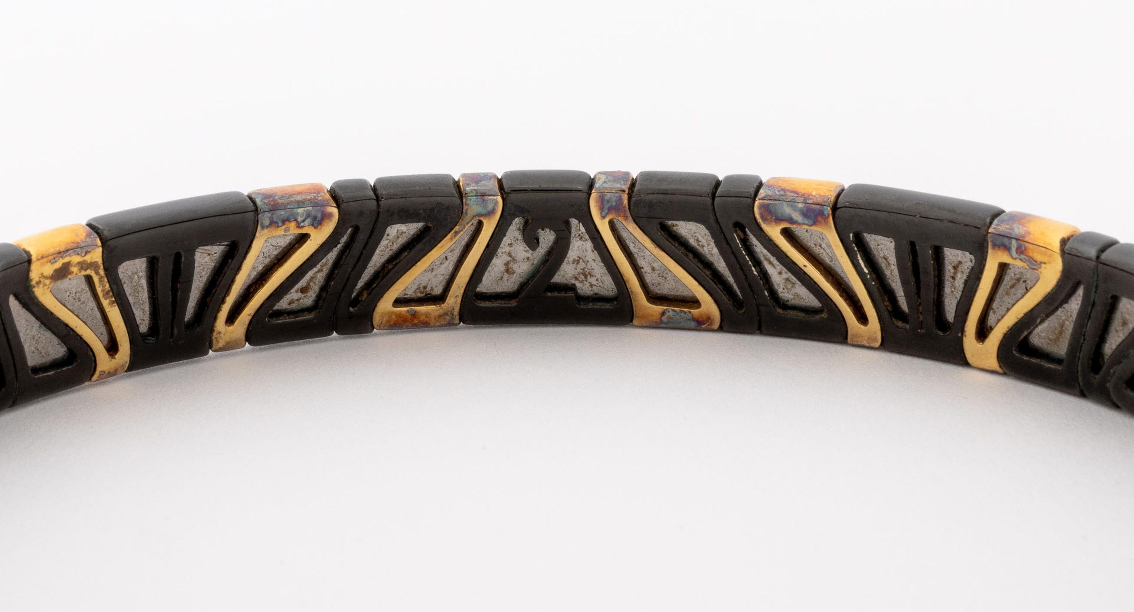 Marina B.18K Blackened Steel Diamond Collar im Angebot 1