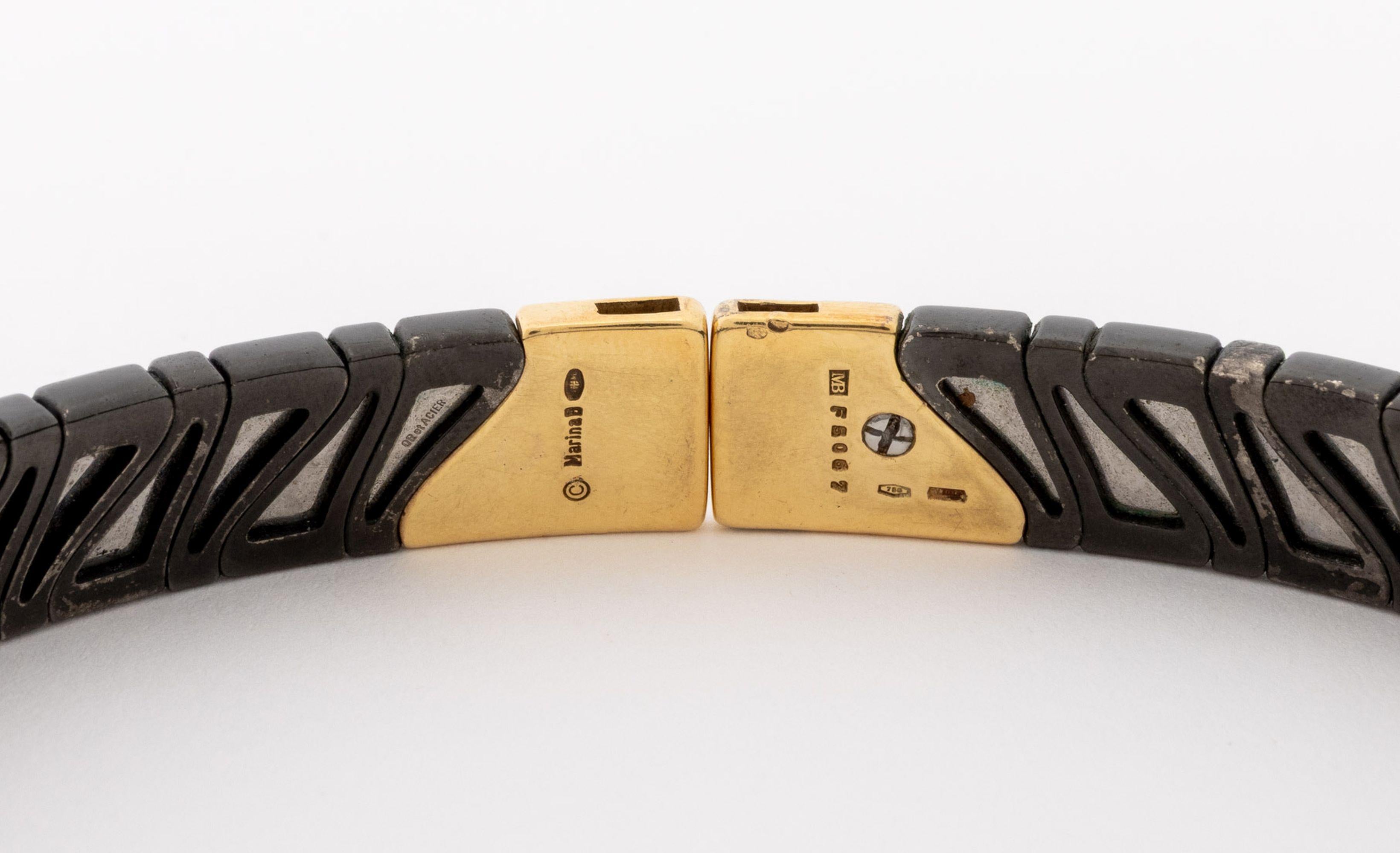 Marina B.18K Blackened Steel Diamond Collar im Angebot 2