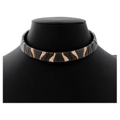 Marina B.18K Blackened Steel Diamond Collar
