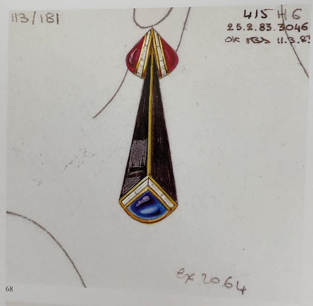 Marina Bvlgari 1983 Troc Dangle Drop Earrings 18kt Gold with 30.87 Ctw in Gems 2