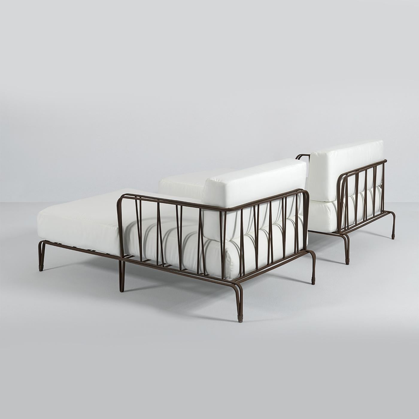 Modern Marina Chaise Lounge by Ciarmoli Queda Studio For Sale