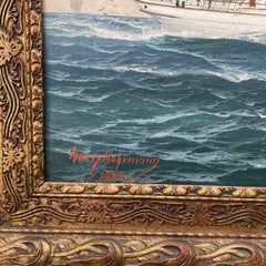 Navy With Sailboat and Italian Flag Mohrmann John Henry 1908