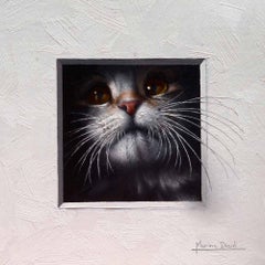 "Chat 32, " Oil Painting