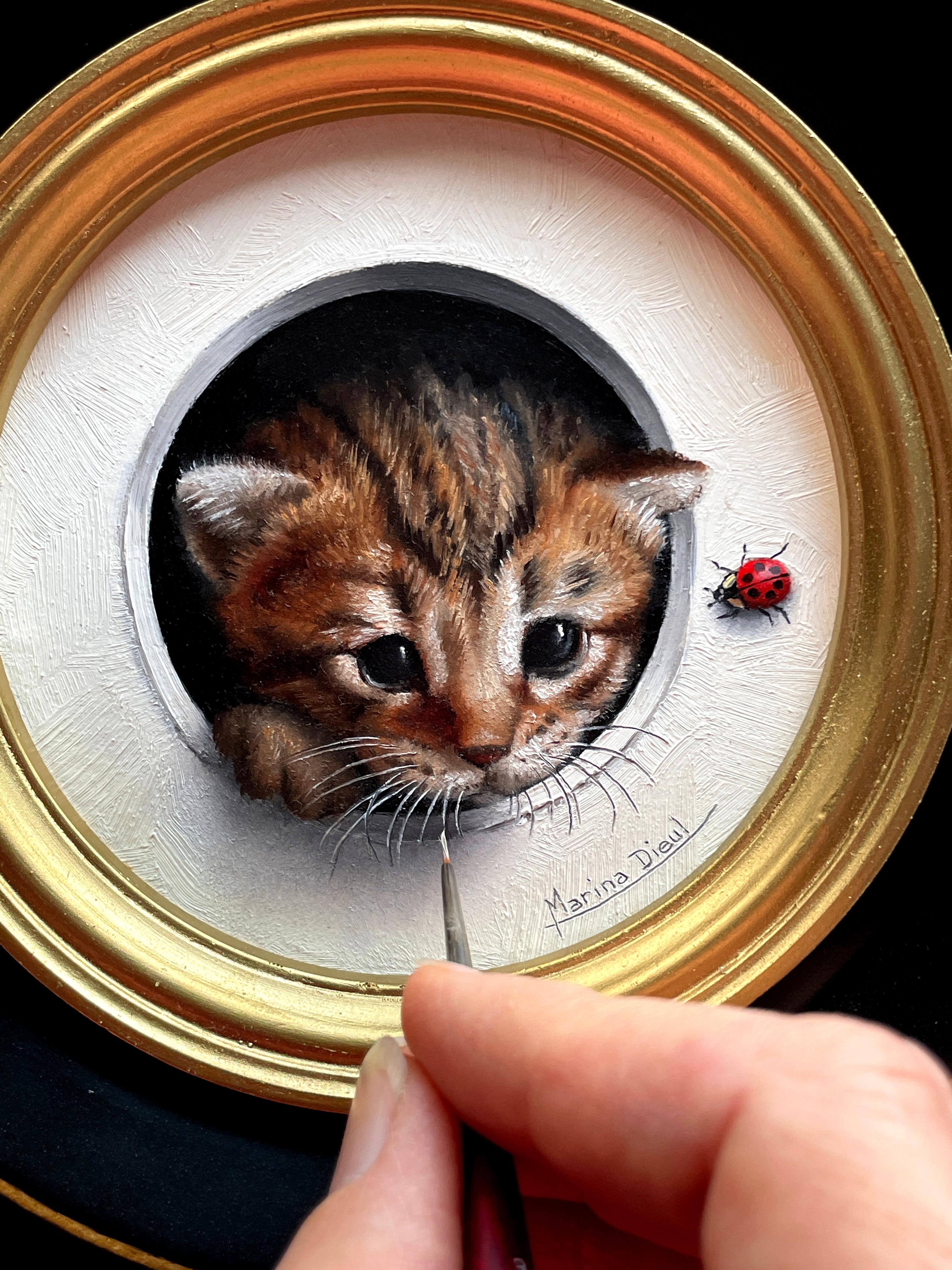 Chaton 60 - Painting di Marina Dieul