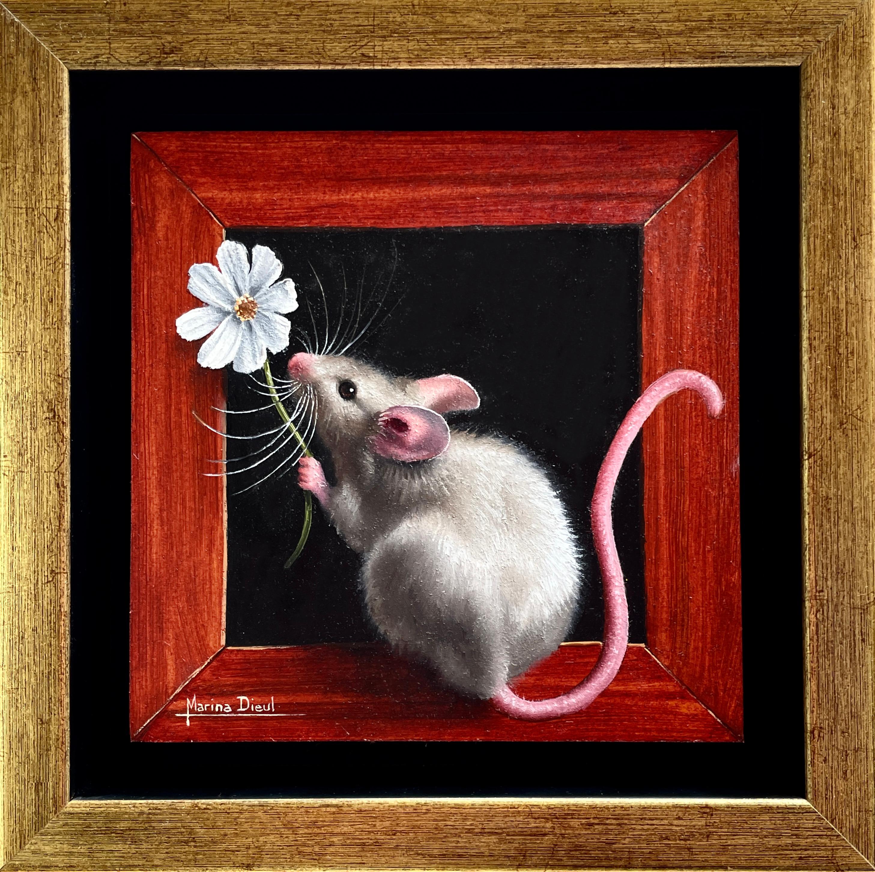 "Souris 35" Pittura a olio originale
