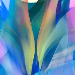 "Flor silvestre" - pintura abstracta inspirada en la naturaleza, colores vivos