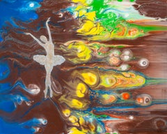 Ballerina Dancer Original Painting Abstract Figurative Ballet Art