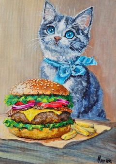 Curious Cat and the Burger