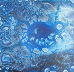 Evil Eye Protection Original Painting Blue Eye Talisman Wall Art Spiritual Amule