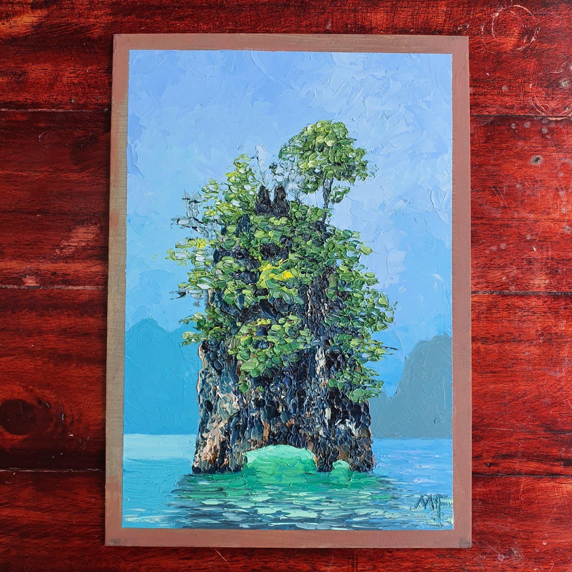 Park national de Khao Sok - Impressionnisme Painting par Marina Fisher