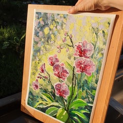 Orchid Flowers Painting Botanical Floral Garden Nature Wall Art