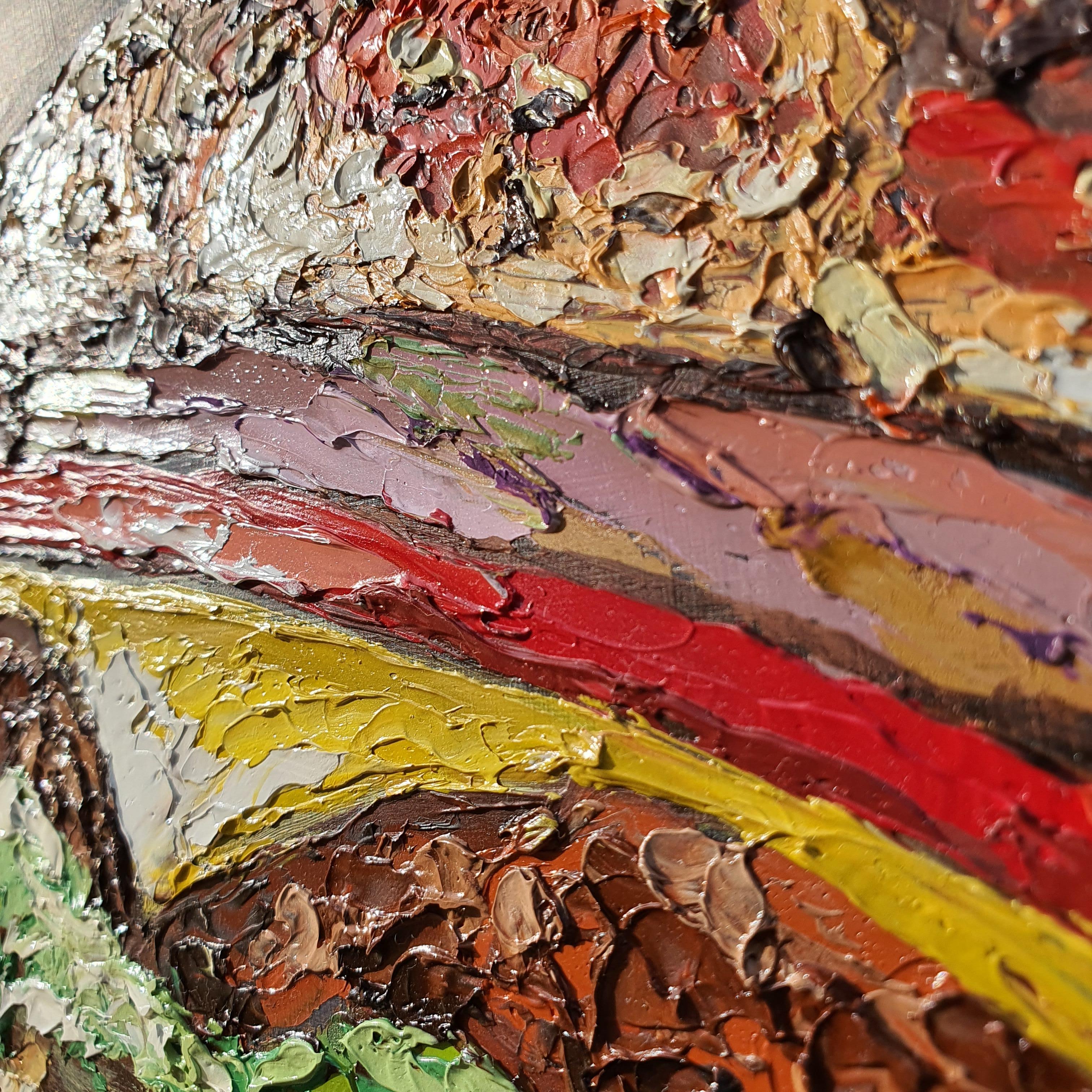 Peinture à l'huile originale de Burger Art Gourmet Cheeseburger pour Modern Kitch en vente 6