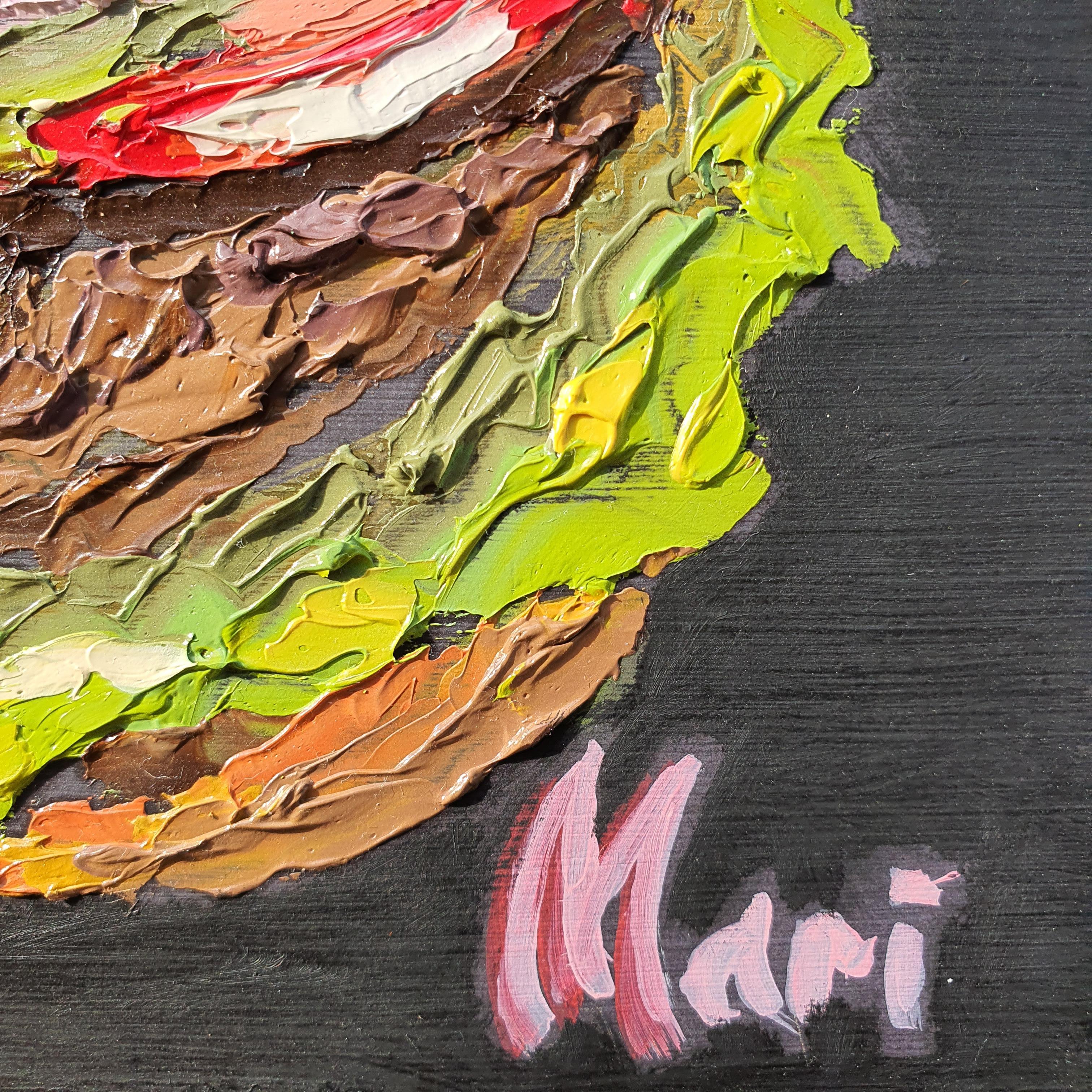 Peinture à l'huile originale de Burger Art Gourmet Cheeseburger pour Modern Kitch en vente 8