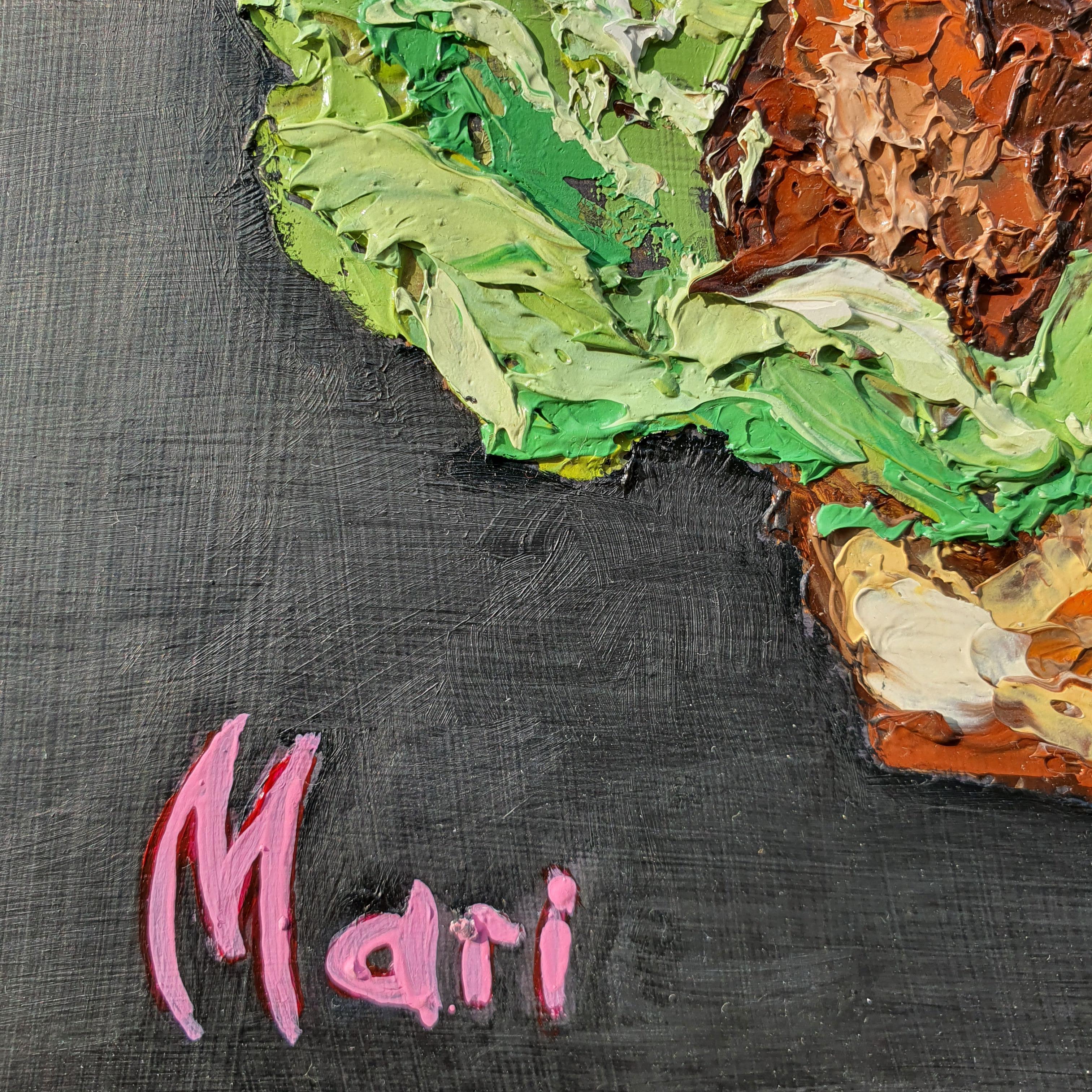 Pittura a olio originale di un Cheeseburger Gourmet Perfetta per l'arredamento della cucina e per la cucina in vendita 6