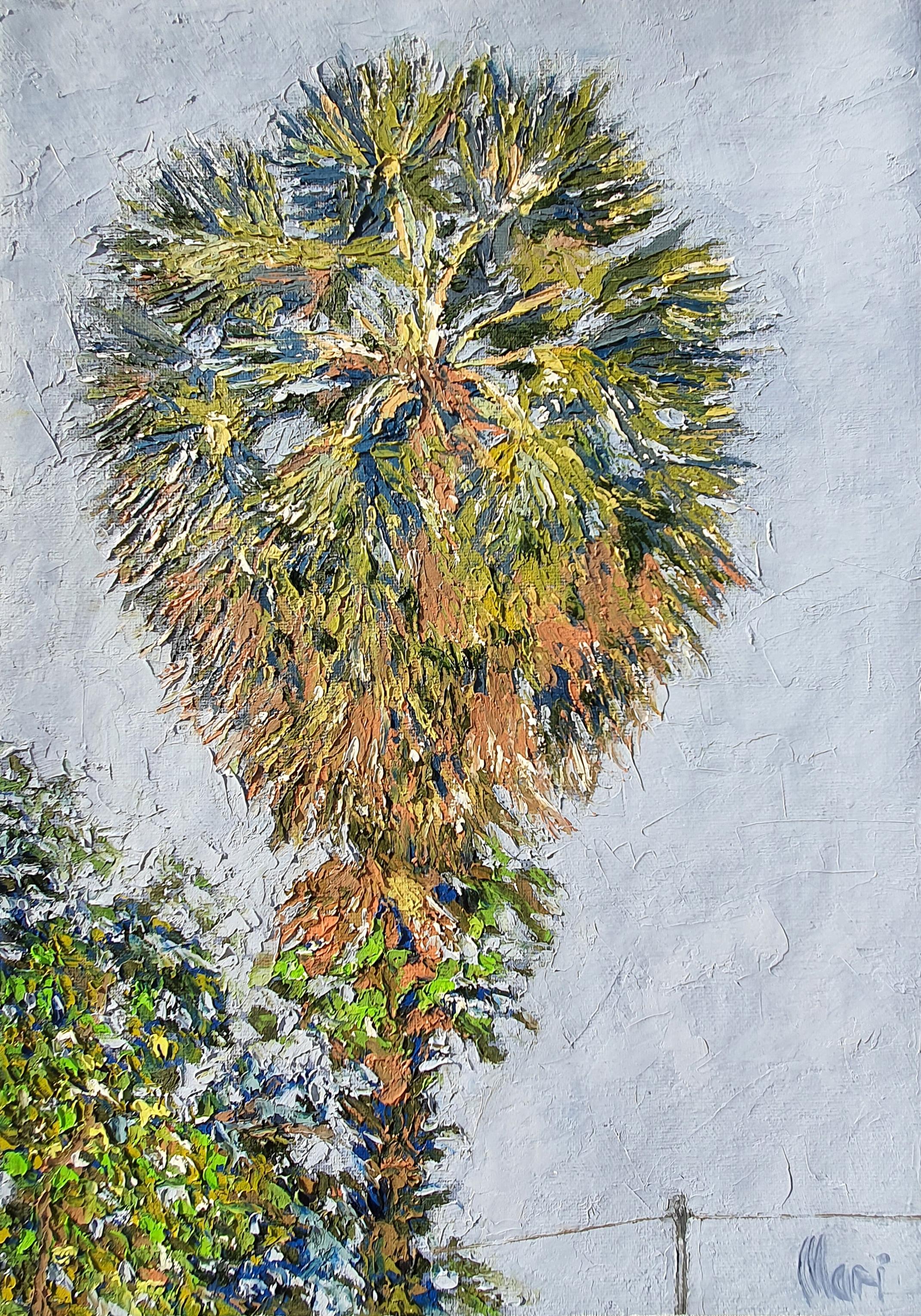 Palme Gemälde Tropische Natur Küstenlandschaft Moderne Kunst