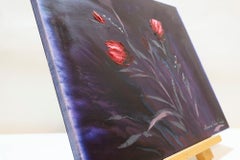 Pink Tulip Flowers Painting Still Life Floral Modern Textured Art