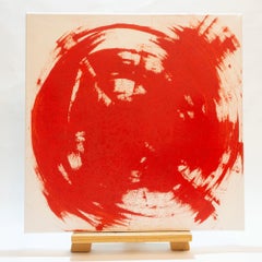 Red Poppy Original Painting Abstract Flower Painting Wall Art Canvas Art