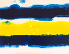 Sea Sand Stripe Abstract Painting Coastal Beach Contemporary Original Art