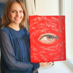 "Seeing Red" Oil on Canvas Signed