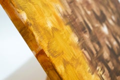 Sunflower Field Abstract Original Painting Yellow Brown Texture Modern Art Warm