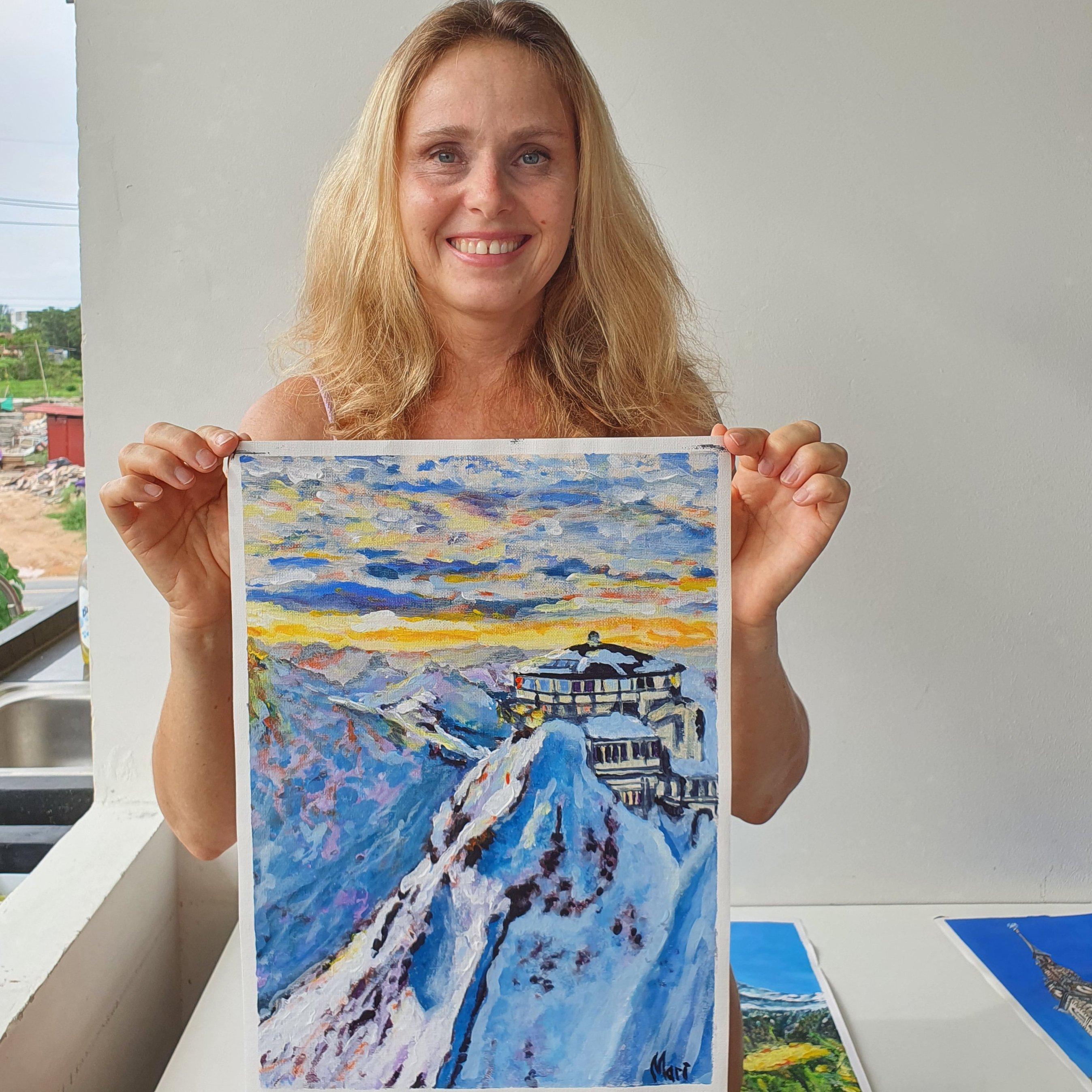 Swiss Alps Mount Pilatus Painting Original Art Switzerland Collectible Landscape For Sale 7