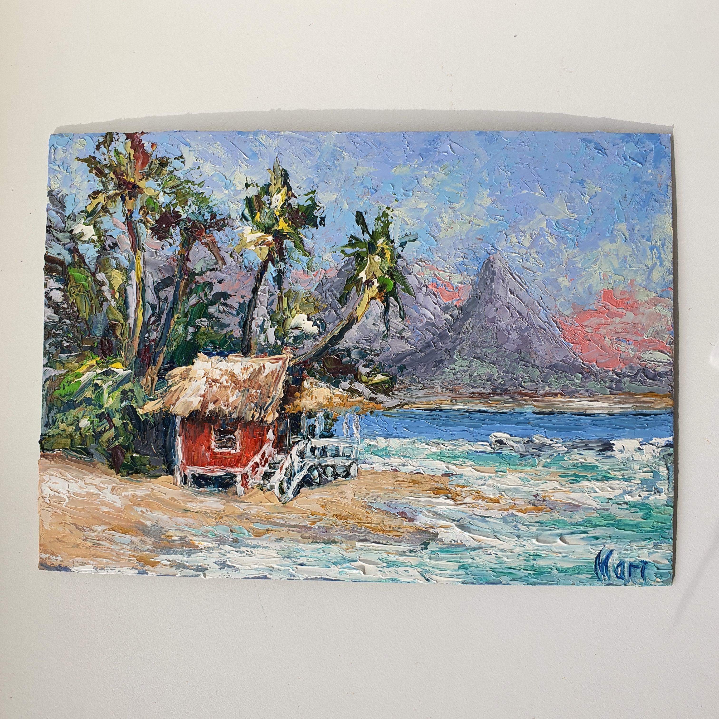 Peinture de paysage tropicale en vente 5