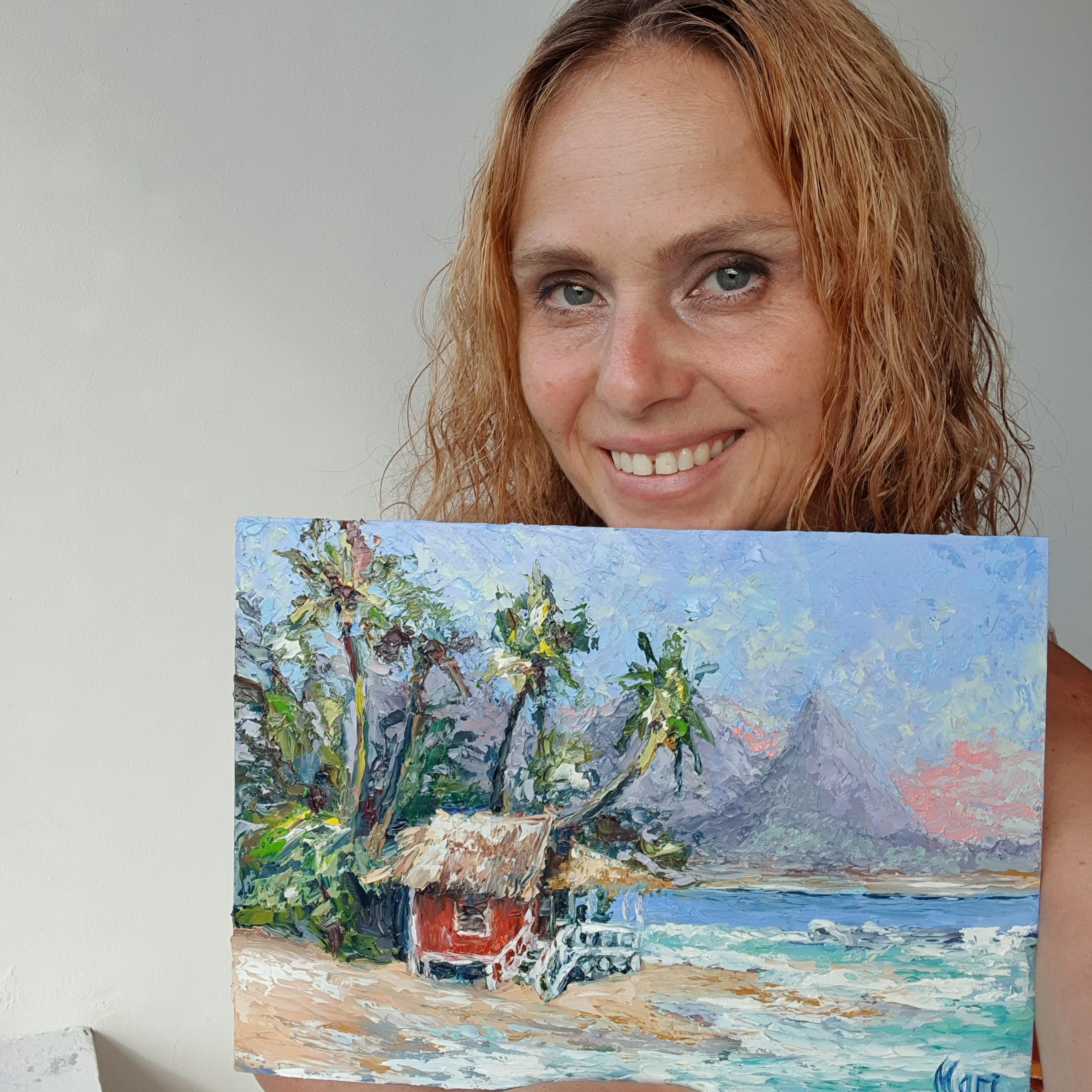 Peinture de paysage tropicale en vente 7