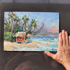 Tropische Strandmalerei, Landschaftslandschaft