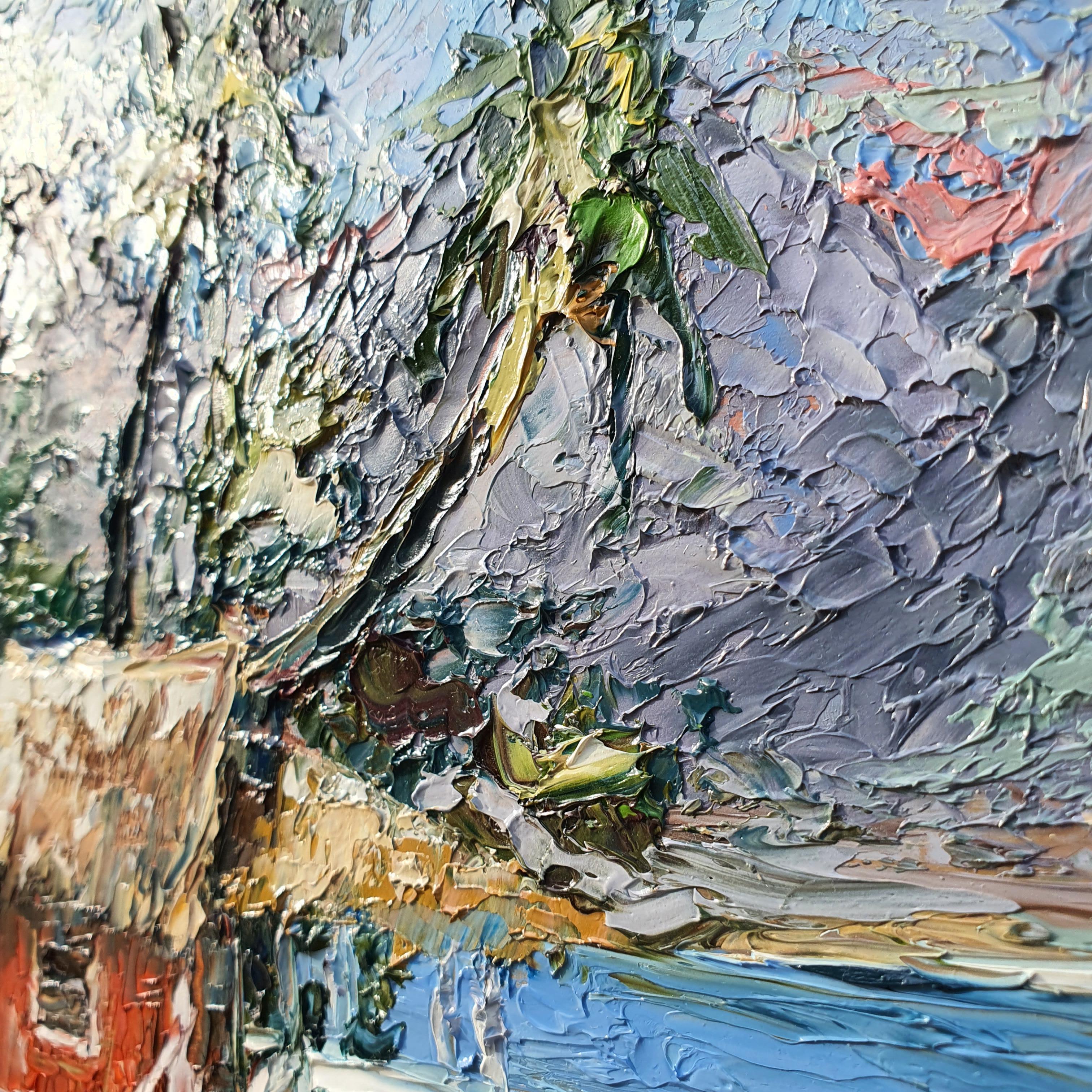 Peinture de paysage tropicale en vente 3