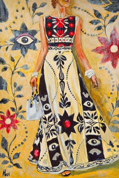 Donna con abito malocchio Pittura Moda Simbolica Arte figurativa