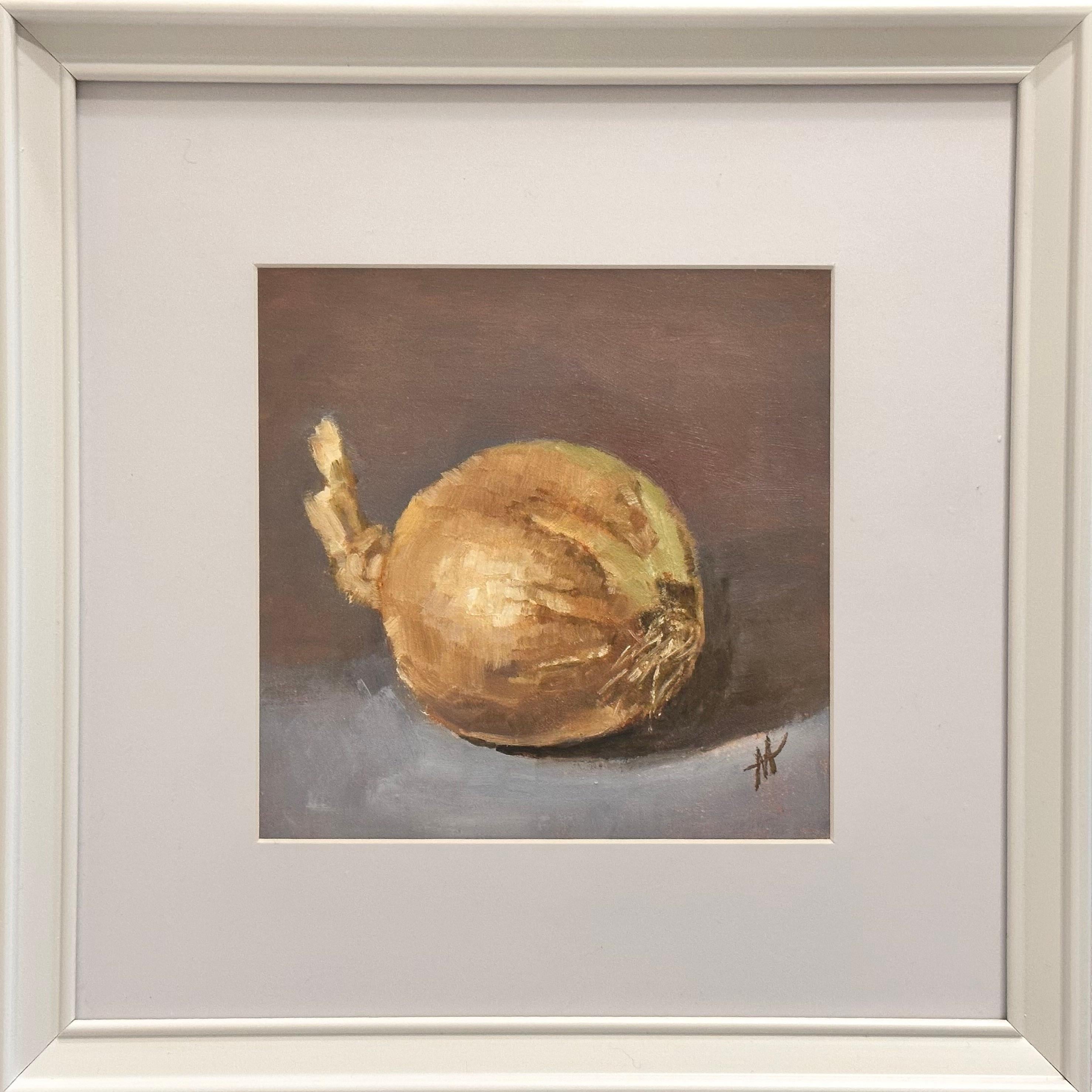 Still-Life Painting de Marina Hein - Cebolla. mini pintura original