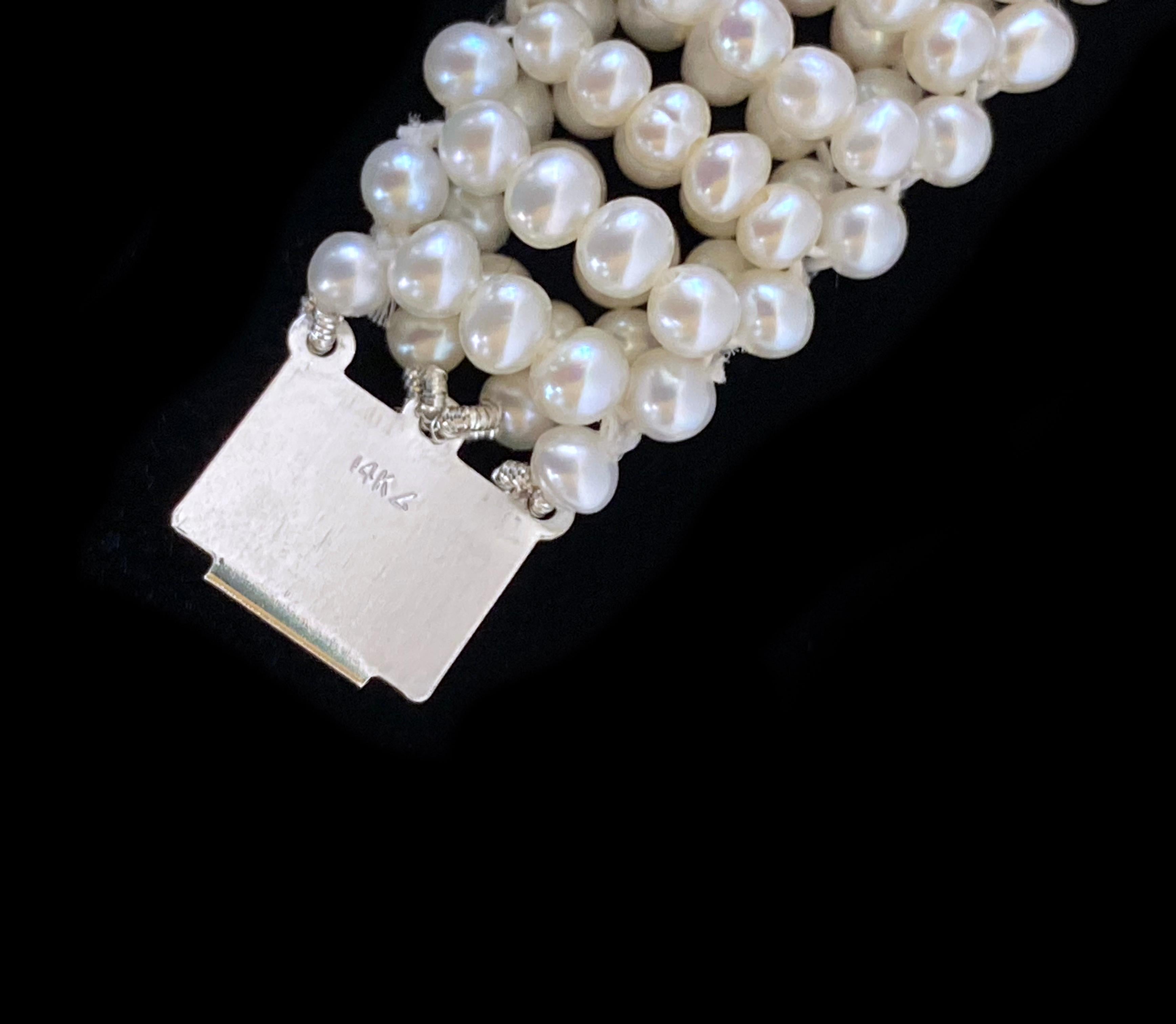 Marina J. Montre vintage 18 carats incrustée de diamants avec perles et spinelle noire Neuf - En vente à Los Angeles, CA