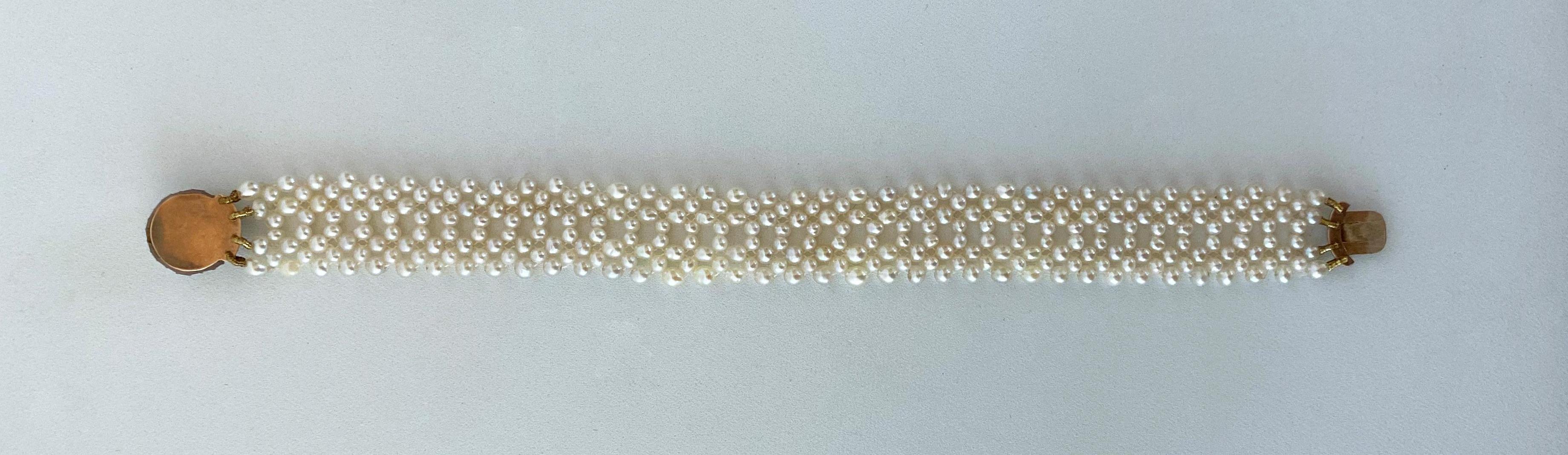 Marina J. Antikes Perlenarmband mit Vintage-Perlenverschluss / Tafelaufsatz 1