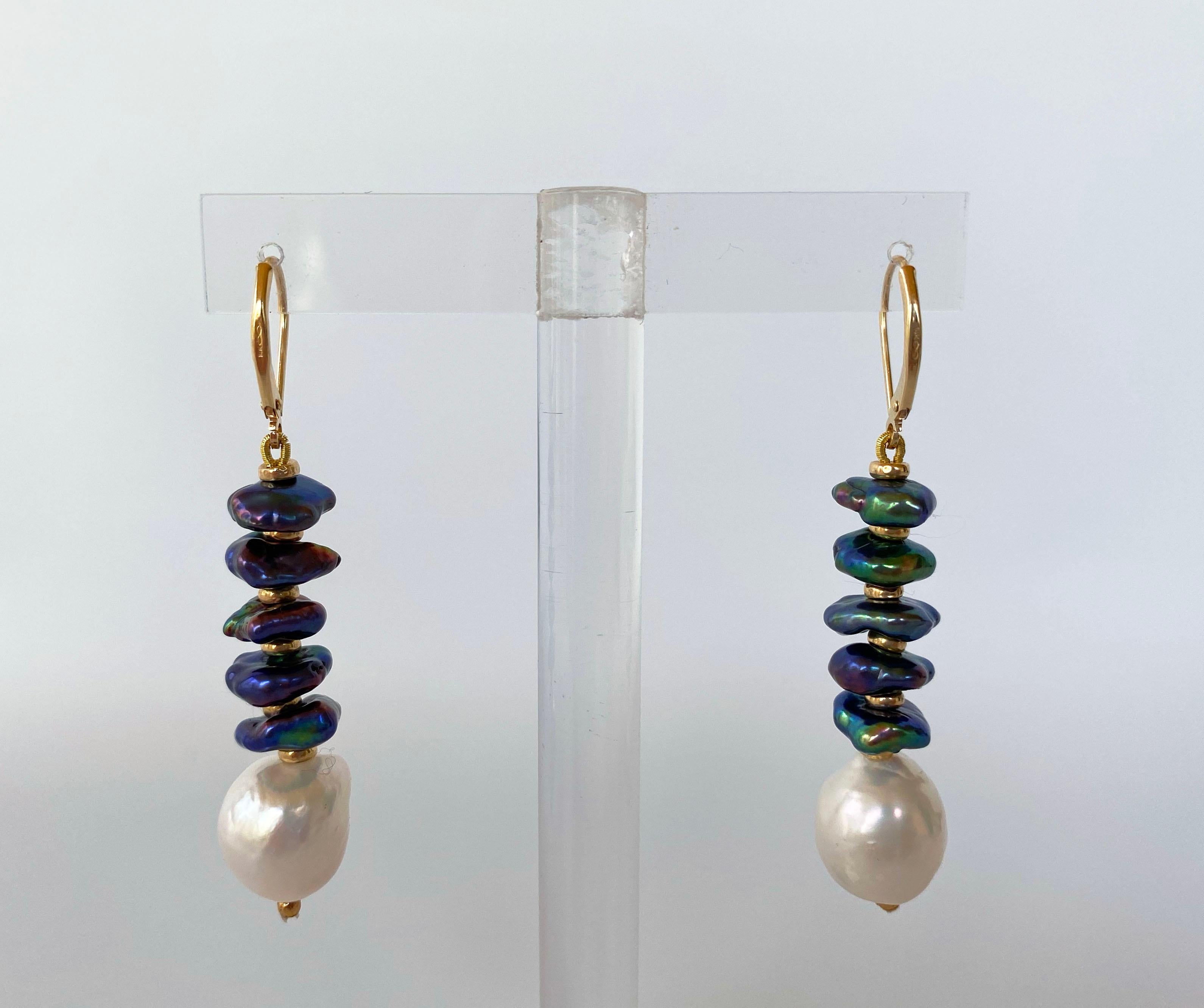 black baroque pearl earrings