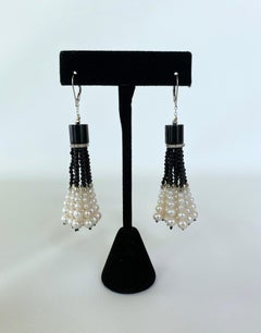 Marina J. Art Deco Inspired Earrings With Pearls, Black Onyx, Diamonds & Gold