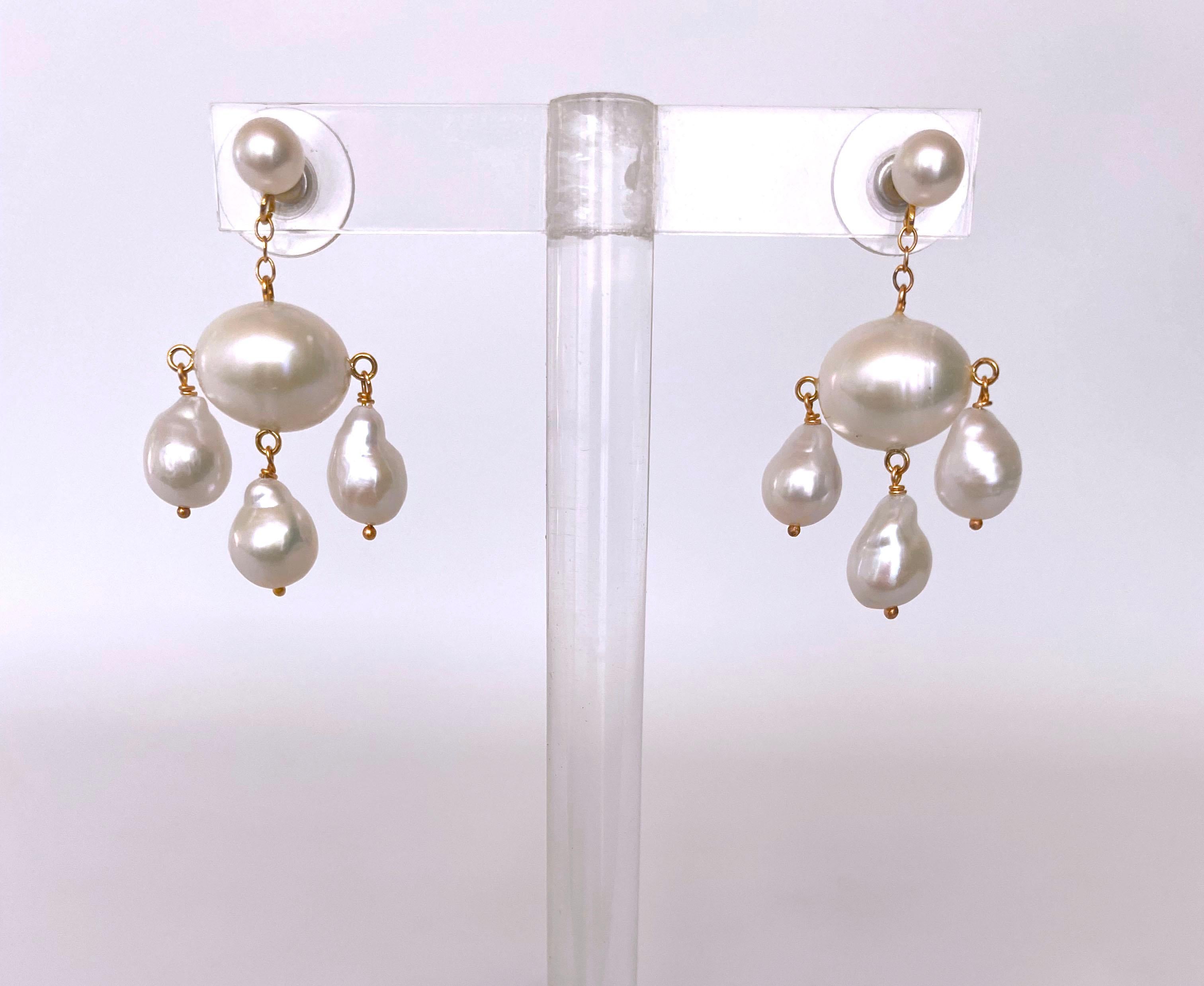 chandelier pearl earrings