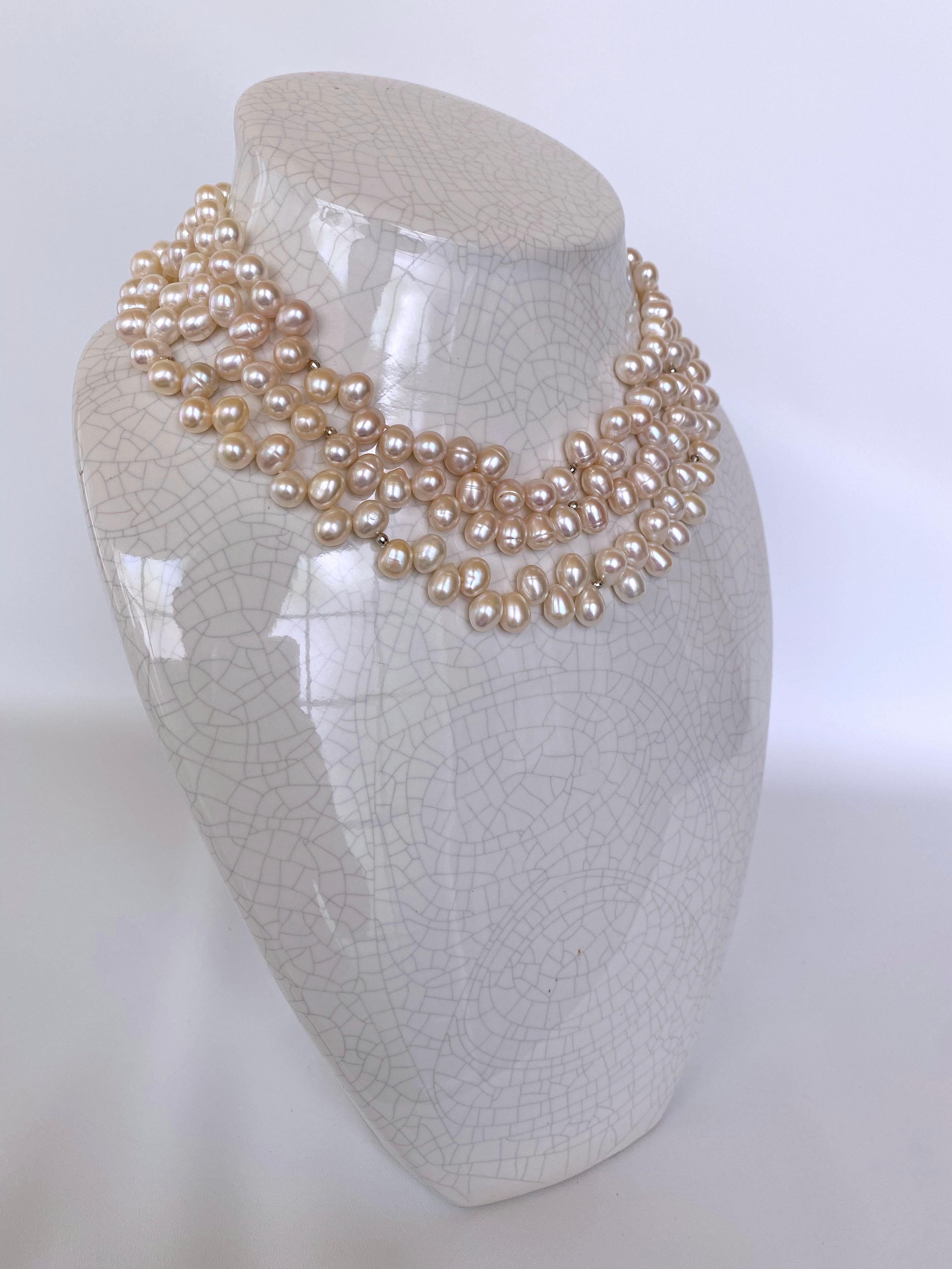 Marina J. Convertible Three in One All Pearl Necklace & Bracelet In New Condition For Sale In Los Angeles, CA