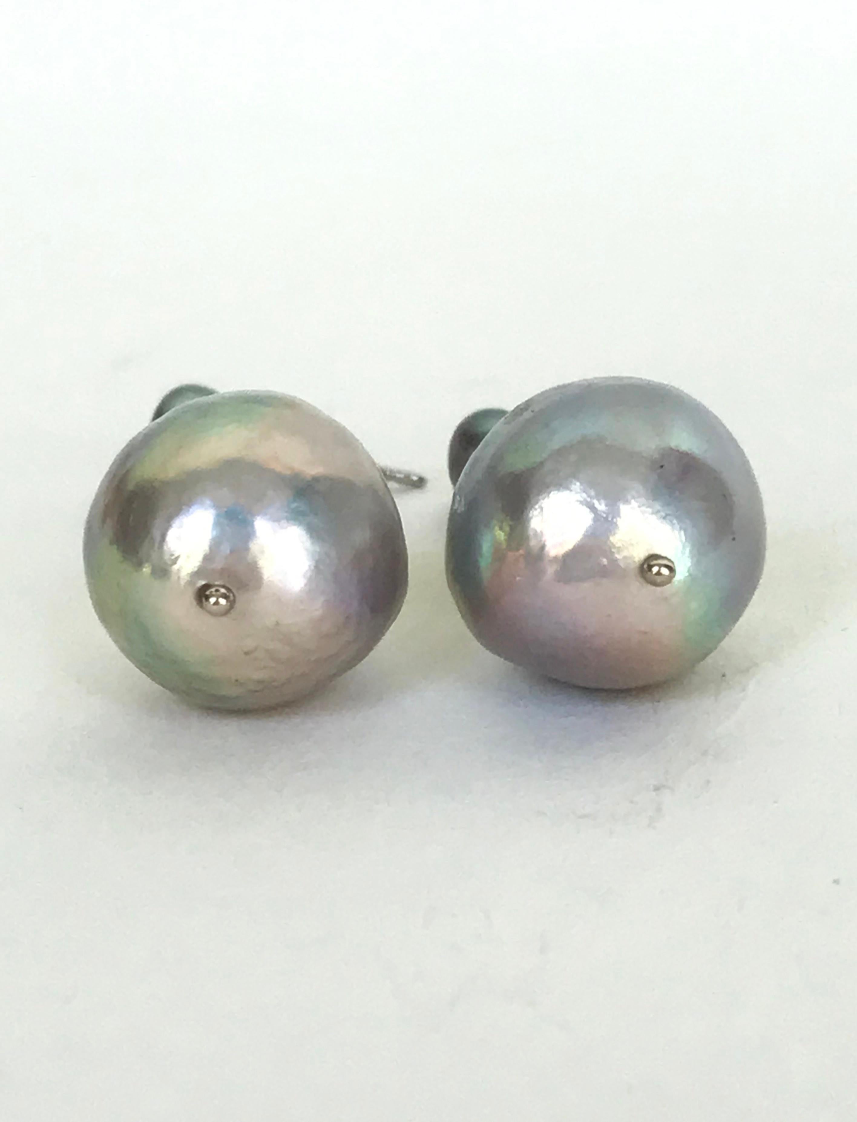 light grey earrings