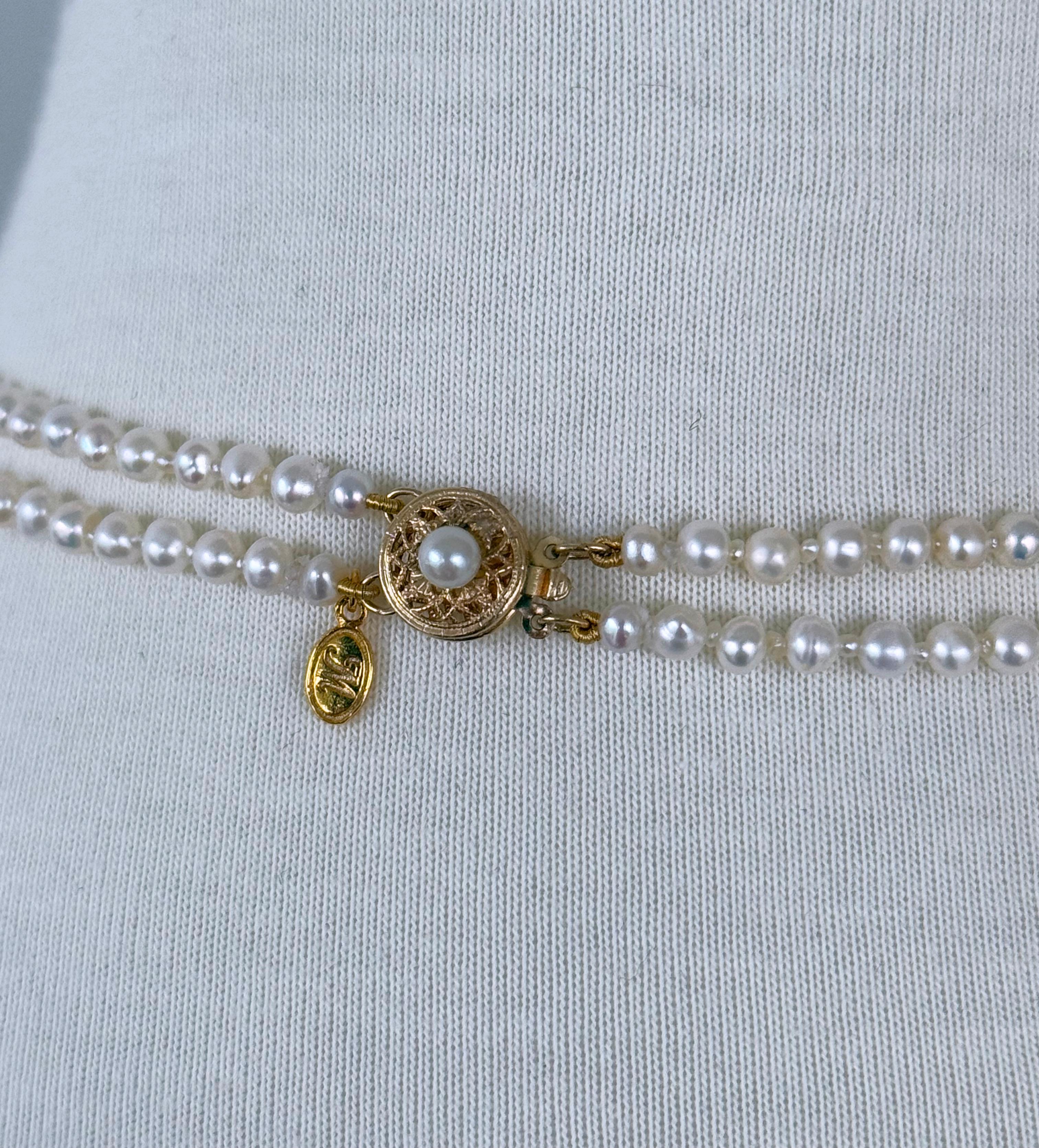 Women's Marina J. Draped Pearl Princess Necklace with Pink Sapphire & Solid 14k Gold For Sale