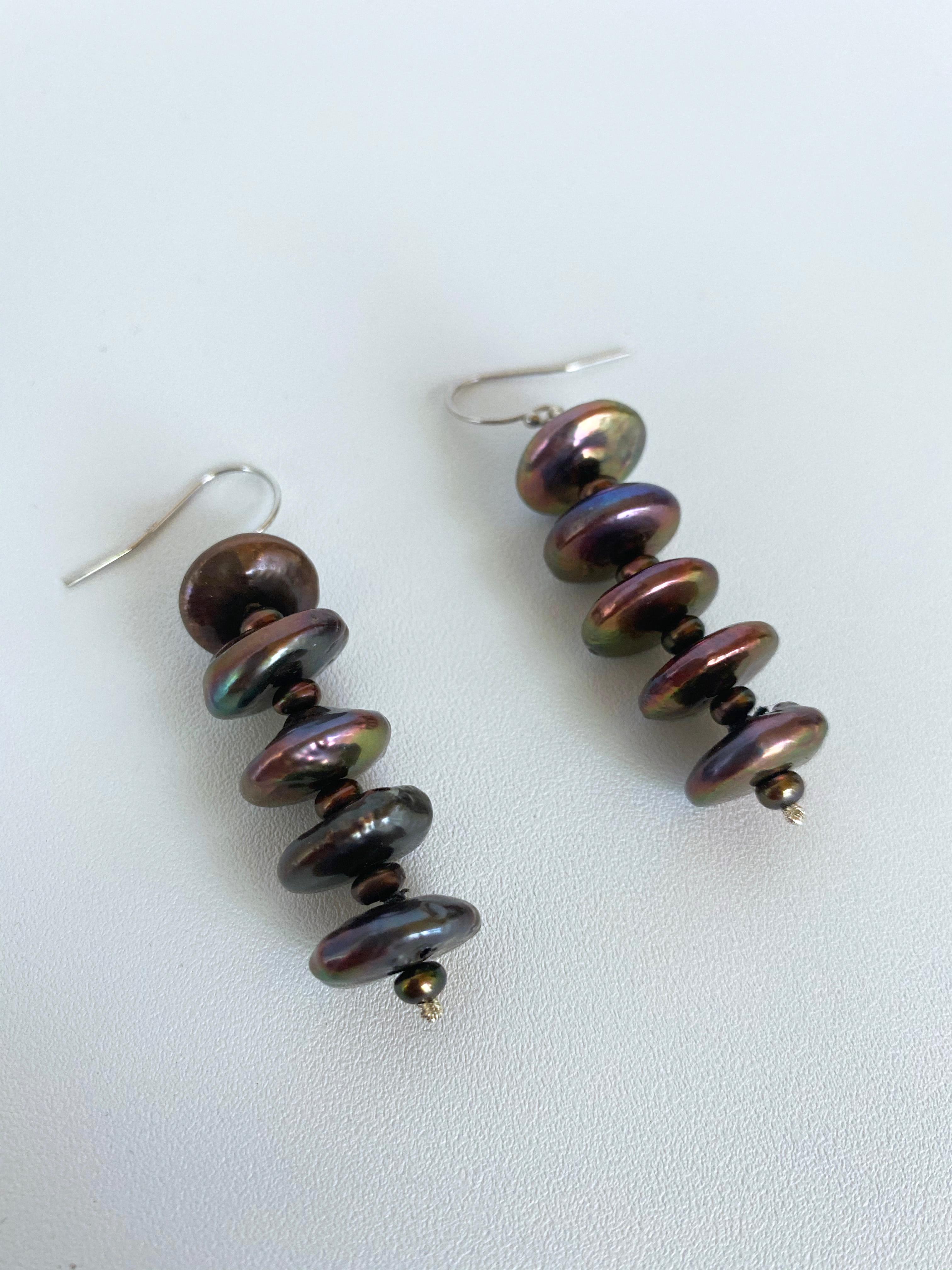 flat pearl earrings