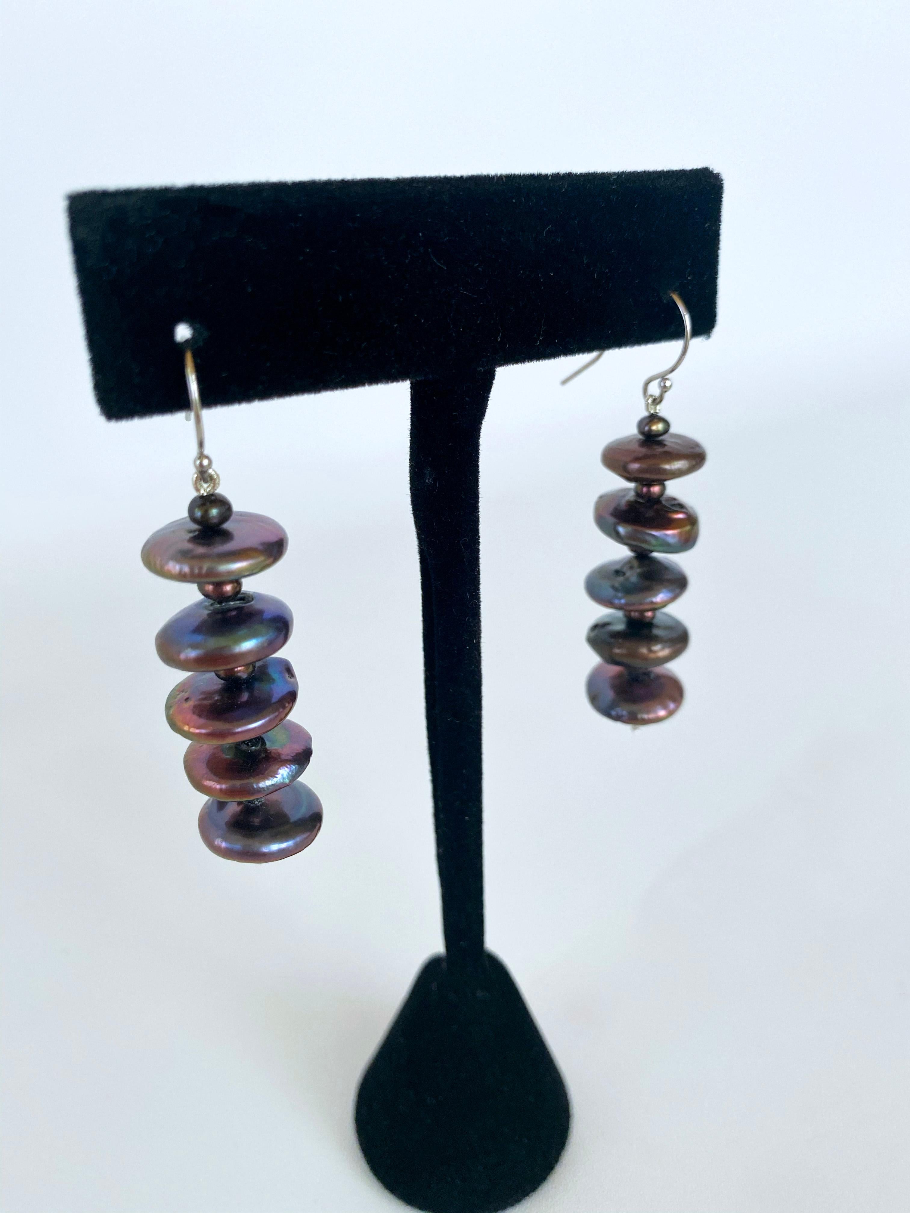 peacock pearl earrings