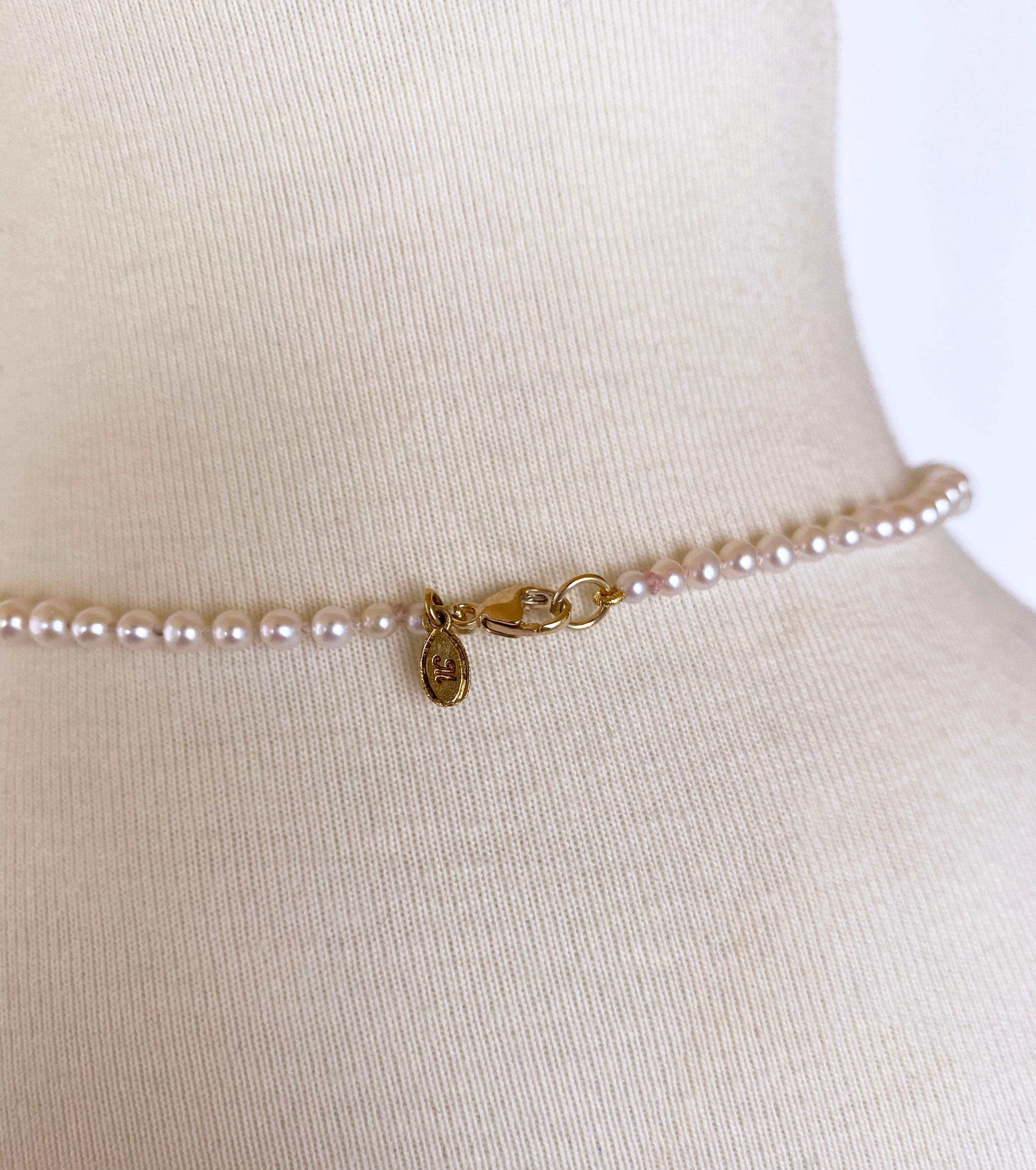 Marina J. Graduated Pearl and Amethyst Necklace with 14K Yellow Gold In New Condition In Los Angeles, CA