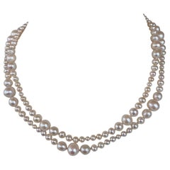 Collana di perle graduate di Marina J. con chiusura in oro bianco 14k