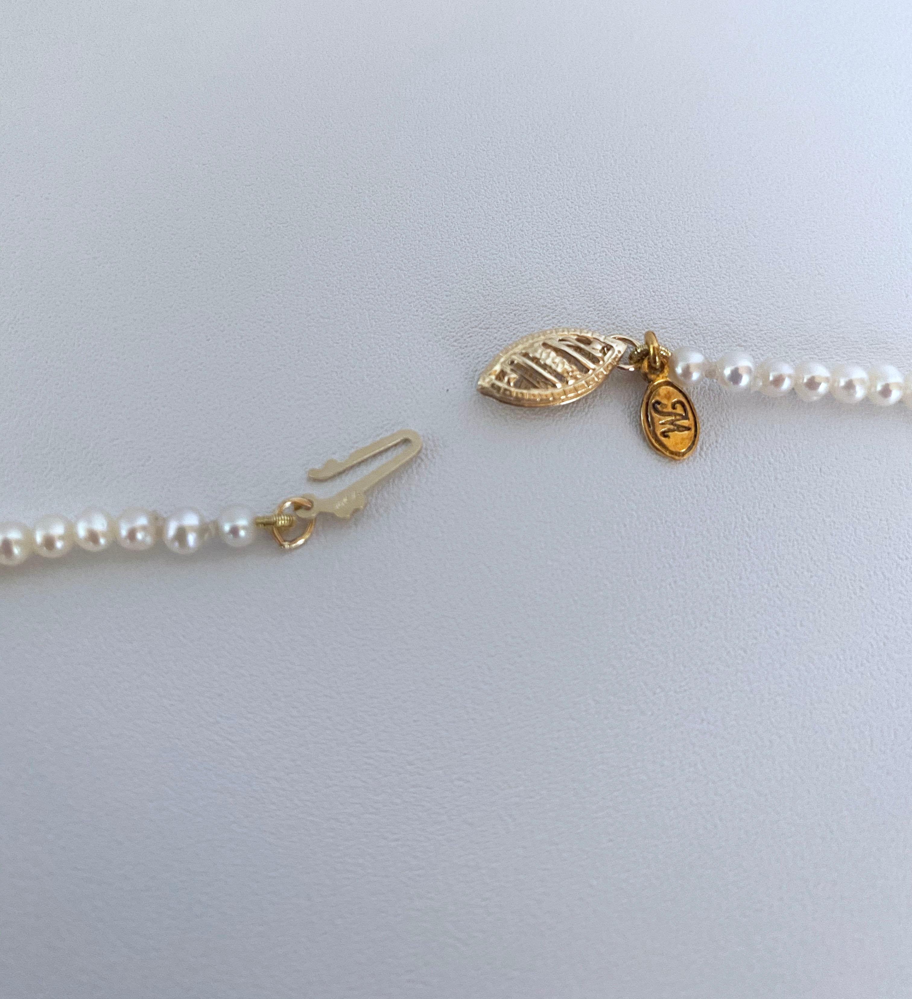 Marina J. Collier de perles graduées avec améthyste en forme de goutte d'eau et or jaune 14 carats Pour femmes en vente