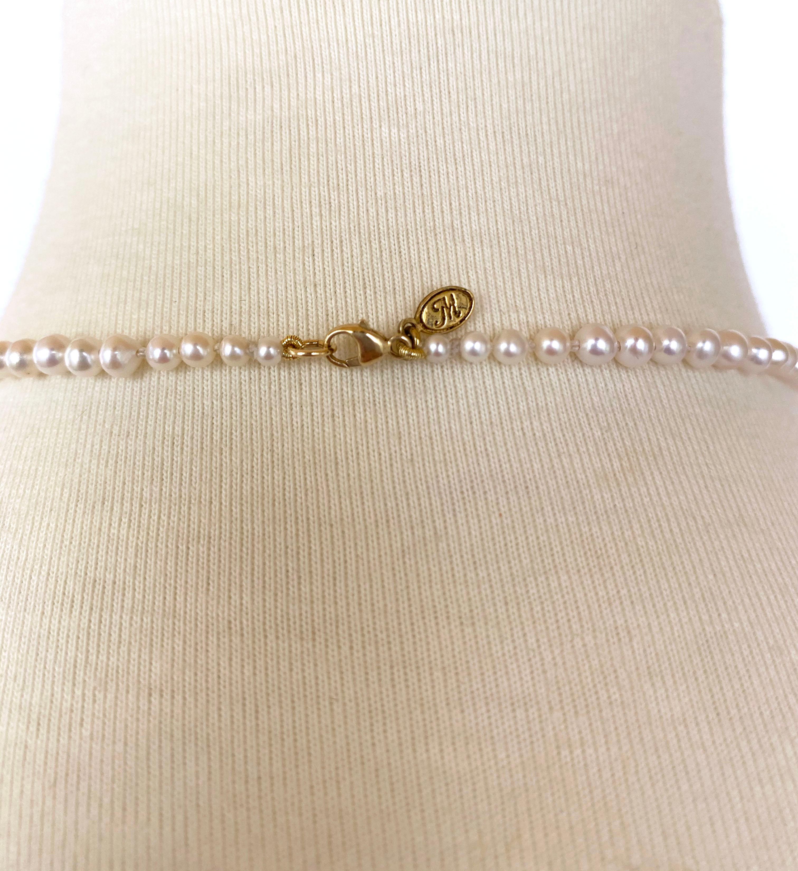 Marina J., Chandelier-Halskette, abgestufte Perle, Rubin und 14K Gelbgold Damen